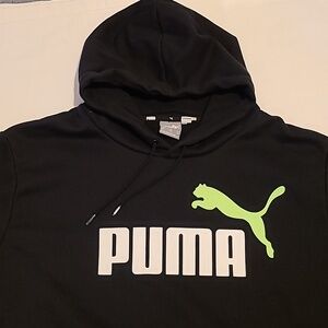 Puma Black Hoodie Sweatshirt, Size 4XL, Front Pocket